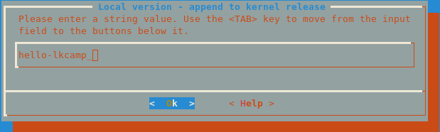 Write down your kernel version suffix