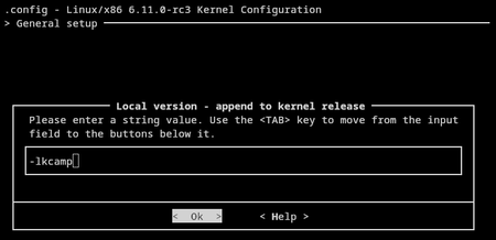 Write a kernel suffix